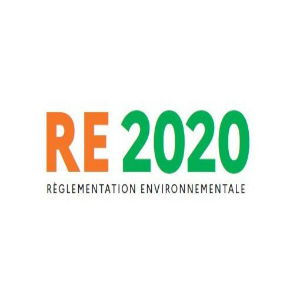 lettres RE en orange et 2020 en vert